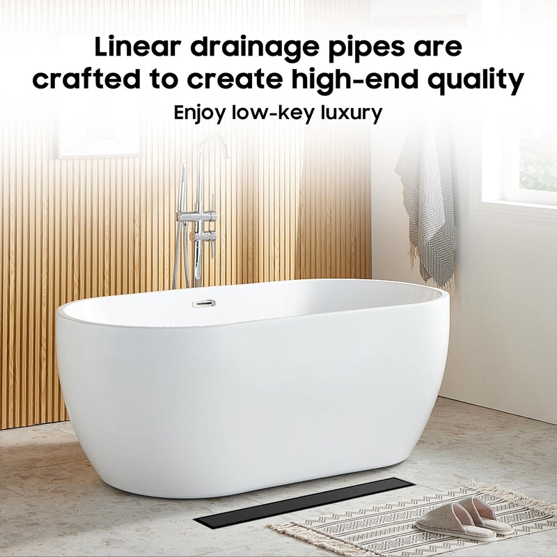 DLONE Linear Shower Drain | 24" AISI 304 Stainless Steel