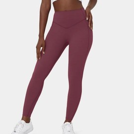 Halara UltraSculpt SoCinched High Waisted Tummy Control Side Pocket Shaping Training Leggings#summer#summervibes#NovaTopFinds#TikTokShopBacktoSchool:_Evening Red_full length_M(8-10)