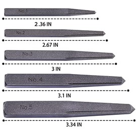SIXGOD 5 Pieces Easy Out Bolt Extractor Set, Straight Fluted Screw Extractor, Broken Damaged Bolt Removal Tool Square Type