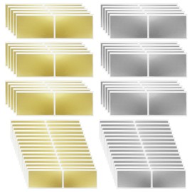 Scratch Off Stickers,120 Pieces Gold, Grey Scratch Stickers Large 35 x 58 mm,50 x 25 mm, Make Your Own Scratch Cards,DIY Surprise Gifts or Private Message, Cards