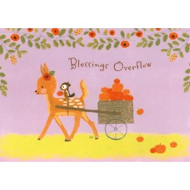 Dayspring Happy Thanksgiving Blessings Overflow Blessed Pumpkin Apple Cart Dayspring Card