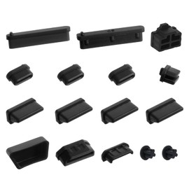 16 Pcs 10 Types USB Cover, Silicone USB Port Cover Dust Plug Mobile Dustproof Plugs for USB-A Female, Type-C Cap, 3.5mm Headphone Jack, HDMI, SD, VGA, DP, RJ45 Ethernet Protector Stoppers