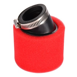 GOOFIT 45mm/1.77" Red Bent Angled Double Foam Pod Air Filter Cleaner Replacement for 50cc 90cc 110cc 125cc 140cc 150cc 200cc 250cc Pit Pro Quad Dirt Bike ATV Scooter Go Kart Moped Dune Buggy