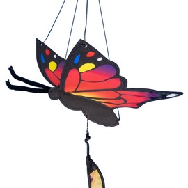 CIM Wind Chime Butterfly Twister Span Width: 24 cm Spiral Diameter 10 cm x 50 cm Includes Hanging Bracket Weatherproof