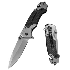 Wholesale Pocket Hunting Knife 420j2 Stainless Steel Folding Knives Outdoor Multi Tool Survival Edc Knife With Black Gift Boxcolor: WZ-WW, blade length: 99mm, blade width: 26mm, type: Pocket Knife