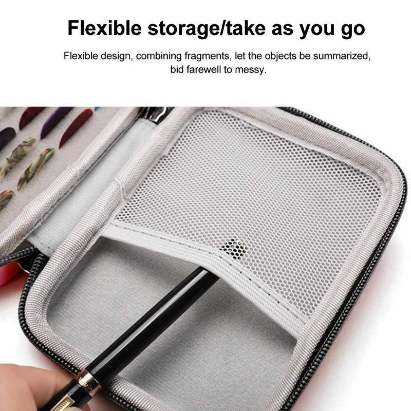 Faderr Guitar Pick Holder Storage Box Zipper Guitar Picks Bag