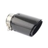 Carbon Tailpipe Exhaust Trim 100 mm Round Black Stainless Steel