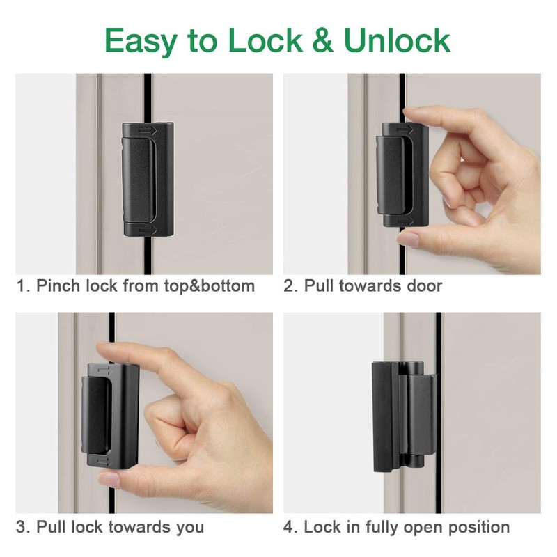 Home Security Door Lock Reinforcement - Child Proof High Security