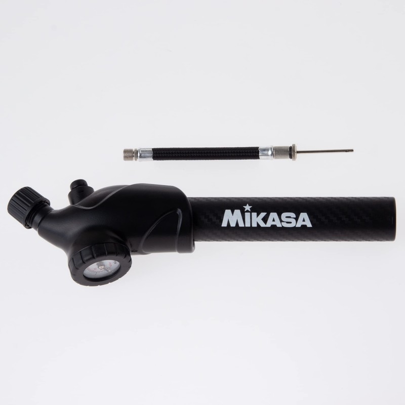 MIKASA AP-AG Double Action Hand Pump with Air Gauge, Black