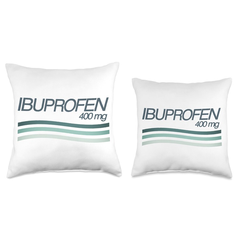 Ibuprofen 400 mg Throw Pillow