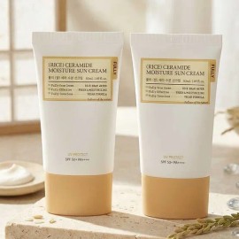 pulley Rice Cera Moisturizing Sun Cream 50ml x 2 Hypoallergenic vegan moisturizing UV protection / 쌀세라 수분 선크림 50ml 2개 저자극 비건 촉촉 자외선차단
