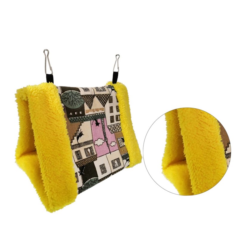 BESPORTBLE Thicken Parrot Hammock Large Triangle Bird Nest Winter Warm