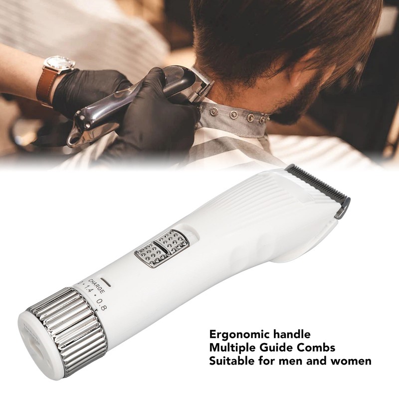 Electric Hair Clipper Rechargeable Hair Grooming Trimmer with 4 Guide