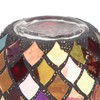 Mosaic Glass Tea Light Holder Romantic Decorative Red Handmade Cracked