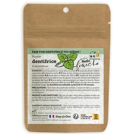 Zahnpasta in Pulverform frische Minze - ohne Fluorid - zum selbst Mischen - 16gr = 80ml - Step One