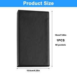 Business Card Storage, Business Card Folder for 300 Cards, PU Leather Business Card Book, Business Card Holder, Business Card Holder for Credit Cards, Business Cards Organiser (Black)