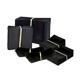 B2) 52x55 Black Plastic PERFORATED Shrink Bands for Jar/Bottle Caps 6 SIZE CHOICES Fits (25-30) mm Diameter (Tall), Pack of 250