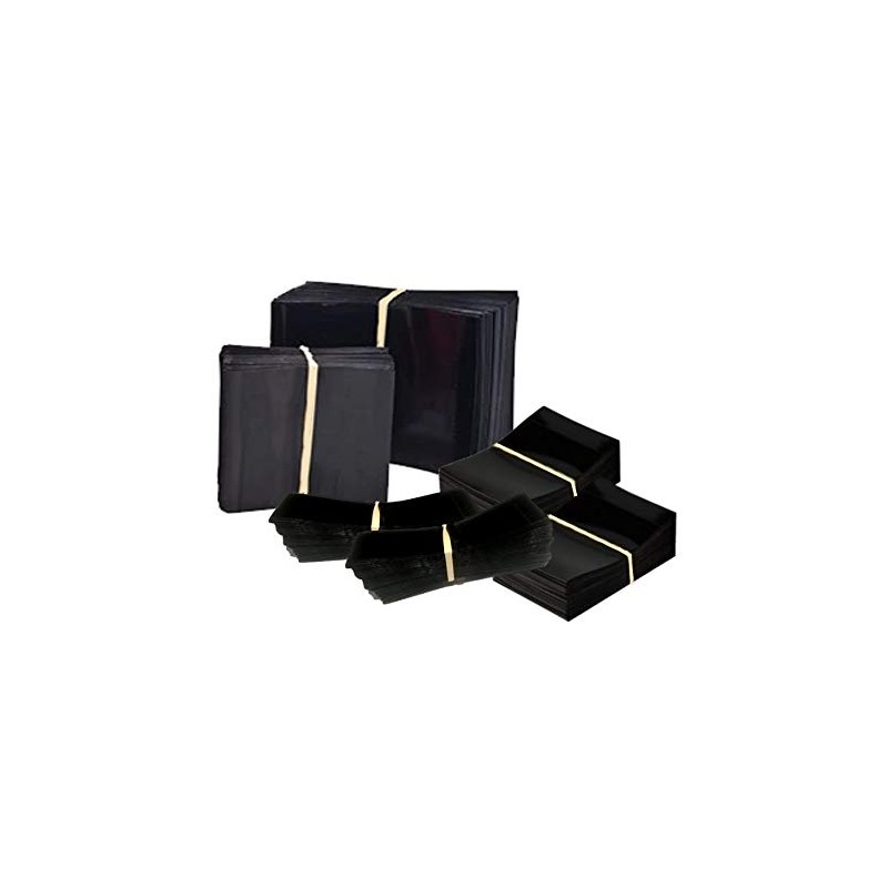 B2) 52x55 Black Plastic PERFORATED Shrink Bands for Jar/Bottle Caps