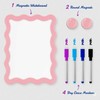 Gueevin Pink Small Scalloped Magnetic Dry Erase Whiteboard, 7" x