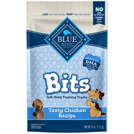 Blue Buffalo Blue Buffalo Bits Soft Dog Treats for Training, Made With Natural Ingredients & Enhanced with DHA, Chicken Recipe, 4-oz Bag