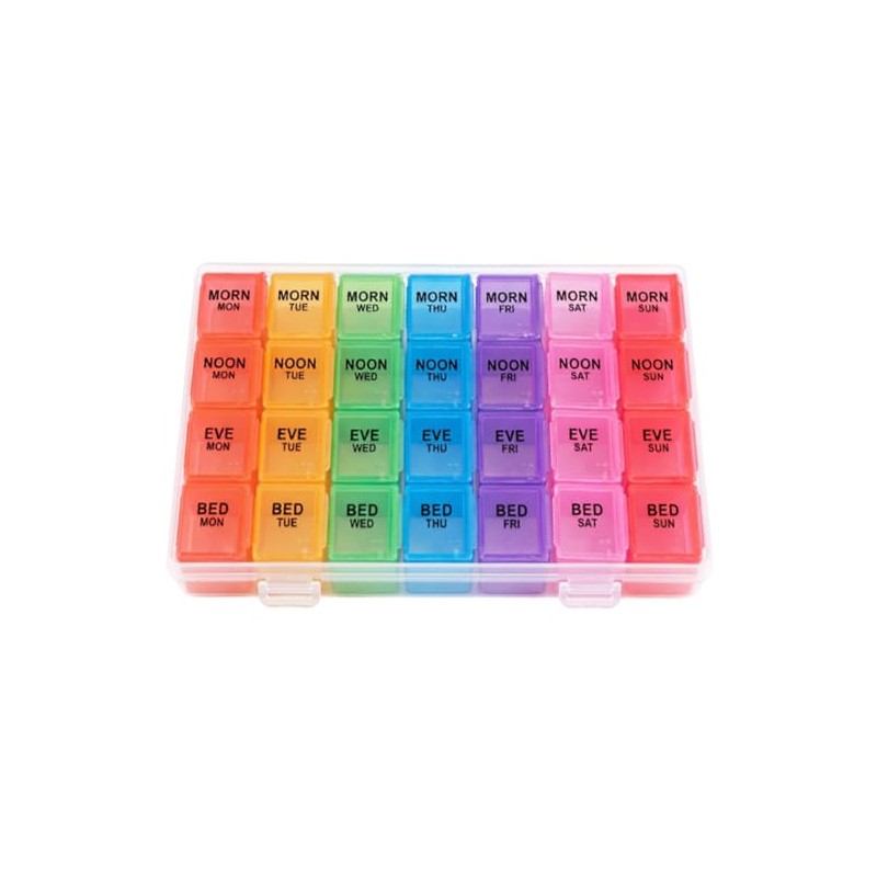 Weekly Pill Organiser, 28 Compartment Pill Box