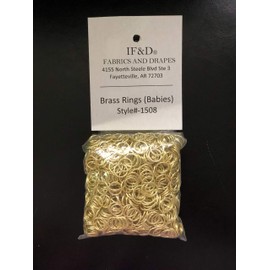 Fabrics and Drapes 100 Pack Sew On Rings, Brass, Home Depot, 3/8 inch Diameter