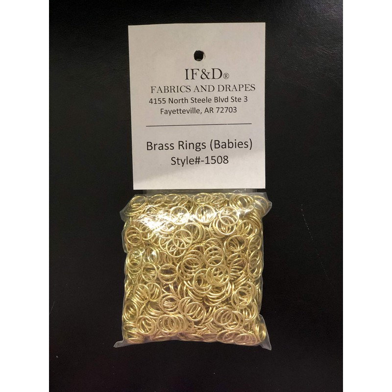 Fabrics and Drapes 100 Pack Sew On Rings, Brass, Home