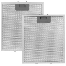 QWORK® 2 Pack 305 x 267mm Universal Cooker Hood Metal Mesh Filter, 5-Layer Aluminum Filters for Extractor Fan