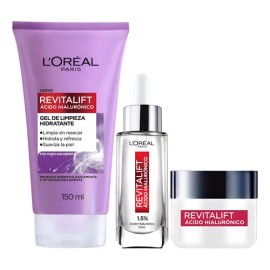 Skincare Rutina Facial Revitalift Ácido Hialurónico Todo Tipo De Piel Día/noche