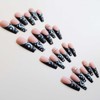 Gifiky Coffin Fake Nails Long French Press on Nails Moon
