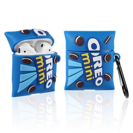 JoySolar for Air Pod 1st/2nd Gen Case Cute Cartoon 3D Silicone Air Pods Cover - Food Unique Fun Funny Cool Kawaii Adorable Lovely Fashion Design Boy Teen Women Girl for Air Pod 1/2 Case,Mini-Cookie