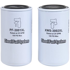 XWS-3002XL / PF-3001XL Extreme Water Separator & Fuel Filter Kit Compatible with FASS Titanium Signature Series Particulate Diesel Fuel Pump