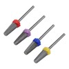 4pcs Nail Drill Bits Tungsten Carbide Acrylic Nails Gel Polish