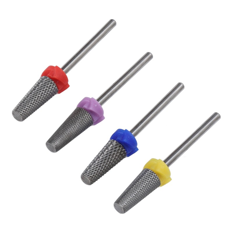 4pcs Nail Drill Bits Tungsten Carbide Acrylic Nails Gel Polish