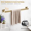 TQKAG Brushed Gold Bathroom Hardware Accessories Set 5 Pieces, Double