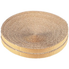 POPETPOP Playset Accessories 2pcs Cat Scratch Pads Round Cat Scratcher Cardboards Refill Replacement Insert for Indoor Cats Bed Scratching Board Pet Accessories