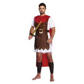 HENBRANDT Adult Men’s Roman General Fancy Dress Costume XL Spartan Fighter Roman Gladiator Centurion Cosplay Historical Dress Up Outfit One Size Extra Large Mens Fancy Dress Costume