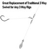 Dr.Fish 20 Pack 3-Way Fishing Swivels with Glow Beads Barrel