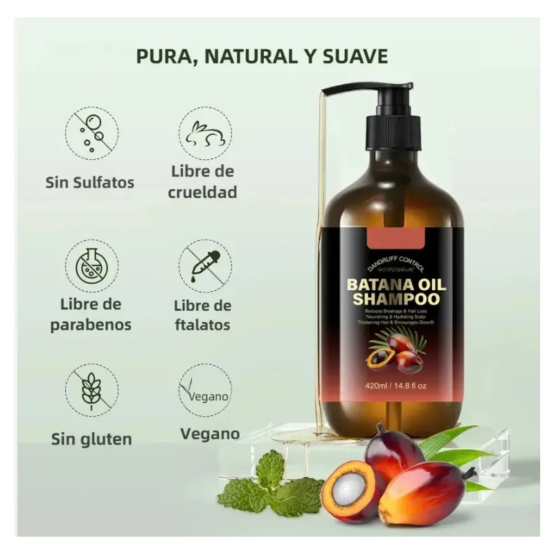 Shampoo Batana Oil Kit Pzs Shampoos 420ml Anticaida Tratamiento Capilar