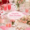 100 Pcs Heart Shaped Pink Straws, Individually Wrapped Disposable Plastic