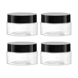 4PCS Travel Cosmetic Containers Jagowa 30g Round Clear Plastic Container Wide-Mouth with Lids for Travel Storage Makeup Face Creams