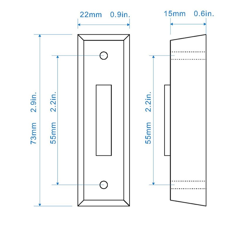 WESUA LED Lighted Doorbell Button Push Switch Wall Mounted For