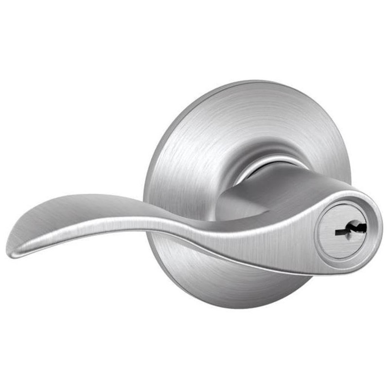 SCHLAGE F51A ACC 626 Accent Keyed Lever, Satin Chrome