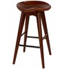 Cortesi Home Tiwi Backless Swivel Barstool in Solid Wood, 29"