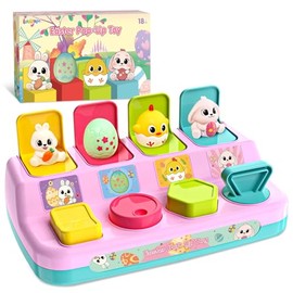 Letapapa Easter Pop Up Toys for Toddlers, Baby Toys 18 Months, Interactive Pop Up Easter Toys for 2 Years Old Early Learning, Easter Toddler Toys Gifts, Easter Toddler Toys for Boys and Girls