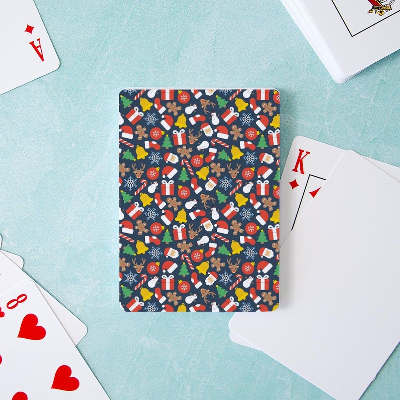 CafePress Christmas Party Pattern Standard Size Playing Cards
