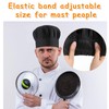 2 Pack Chef Hats for Adult, Adjustable Elastic Adult Black