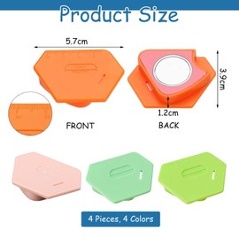 4 Pieces Of Magnetic Seamers For Sewing Machines, With Built-In Scale And Multi-Functional Strong Magnetic Gauges, Polygonal Sewing Gadgets, Solid Color Sewing Machine Accessories