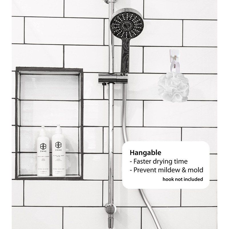 Aquasentials Mesh Pouf Bath Sponge (4 Pack) (Green)