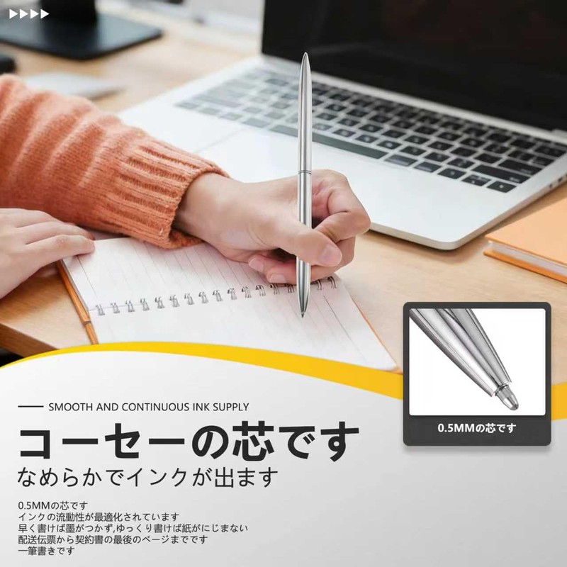 Kazeori Ballpoint Pen Signet Stainless Steel CT 0.5mm Medium Point